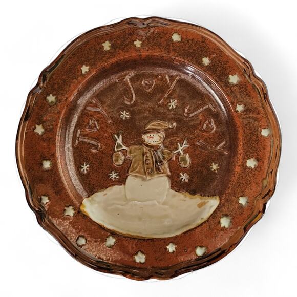 Four stoneware Christmas Plates - Picture 5 of 9